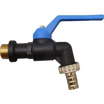 Rubinetto da esterno S&M 174.049 - Griffin 1/2 gelo sfera con manico blu in polipropilene - Filettatura plumbing
