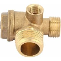 Connettore Del Tubo Filettato Maschio Della Valvola Di Ritegno Del Compressore A 3 Vie 201610mm (201610mm)