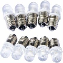 Ersandy 10 Pezzi E10 12v Spot Led Lampadine Bianco Caldo