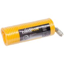 Mistral Spiralschlauch 7,5m für Druckluftwerkzeuge – Polyurethan – Innendurchmesser 5mm – Außendurchmesser 8mm – 1/4 Zoll Anschluss