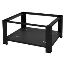 Ml-design - Base Per Lavatrice Asciugatrice Frigorifero Con Ripiano 63 X 54 Cm In Acciaio Nero Portata Fino A 150 Kg Piedistallo Supporto Rialzato 