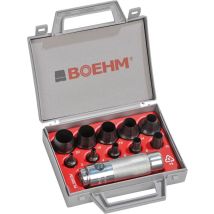 Boehm Ring-Stanzwerkzeug-Satz 3-20mm 2K-Halter mit Pistolengriff Für Gummi, Leder, Filz, Kunststoff, Kork, Stoff