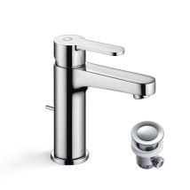 Rubinetto Lavabo Cromo, Rubinetto Bagno Con Scarico Automatico, Miscelatore Lavabo Per Bagno, Altezza Bocca 112 Mm - Cecipa