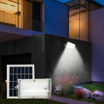 Faretto Luce Solare Led 1000 Lumen Sensore Crepuscolare E Movimento Zambot