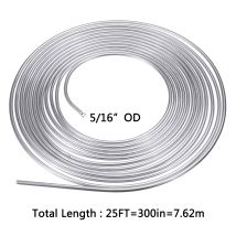 Insma - 25ft Coil Roll Of 5/16'' Od Silver Steel Zinc Brake Transmission Line Fuel Tubing