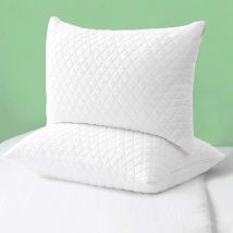 Olympia Coppia Guanciali Fiocco Memory Foam, Cuscino Da Letto Premium Per Dormire, Ergonomico E Traspirante Supporto Ottimale Collo E Cervicale