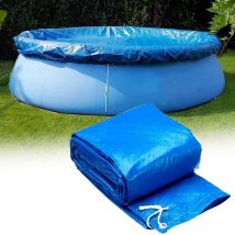 Round Pool Cover Diameter 183cm, Solar Pool Cover Protective Pool Cover Waterproof Windproof Durable Anti-dust Stretch Rope For Round Inflatable Pool 