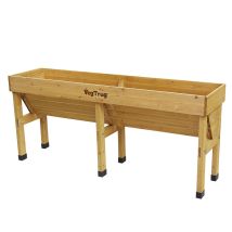 VegTrug – Medium WallHugger Planter – 100% Cedar Wood – 310 Litres Soil Capacity – Dimensions: 183cm L x 46cm W x 80cm H