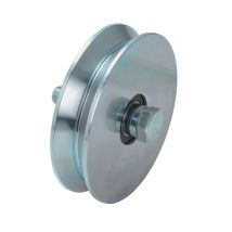 Rueda para canal con 2 cojines 160 mm – Acero galvanizado – 2 unidades