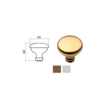 Pomolo Blindo All Bro 65 – Pommeau et poignée de tirage – Aluminium bronzé/argenté – Entraxe, Matières, Longueur, Finition métal – GHIDINI