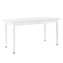 Tavolo Da Pranzo Den Haag Con Piano Rettangolare 140 X 60 Cm - Bianco [en.casa]