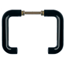 Normbau – Maniglia a leva sporgente 69 mm, lunghezza 135 mm in nylon massiccio, rosette Ø 52 mm, 17 colori disponibili