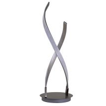 Sobremesa Cross Led 9w Blanco Neutro - 4000k Níquel Satinado Para Interior De Mesa En Oficina, Sala De Estar, Dormitorio