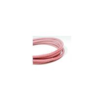 Filo elettrico intessuto affresco rosso e bianco vintage retrò – 0,75 mm² – Venduto al metro – GREENSENSATION