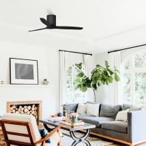 Deckenventilator SKYLER – 132 cm – 3 Holzblätter – Gleichstrommotor – Fernbedienung – leise – für Räume ab 14 m²