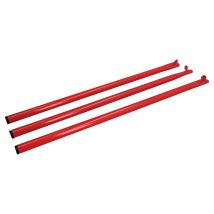 Gambe del bruciatore – Set di 3 piedi – Metallo – Colore rosso – LA IDEAL