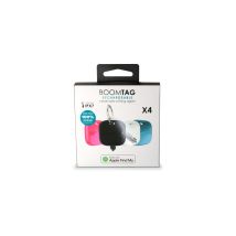 Boompods Boomtag Rechargeable 4er Black, Blue, White, Pink