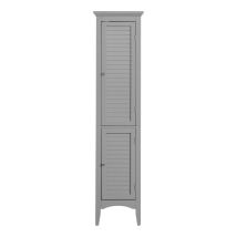 Teamson Home - Glancy Wooden Tower Tower Talta Armadio Da Bagno Grigio Elg-640 Con Deposito