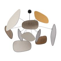 [gebraucht] B-ware Market Set Hängelampe Pendelleuchte Screen Leuchte Leinen Multicolour 110 Cm