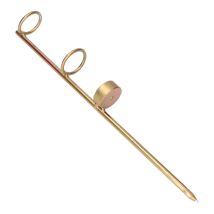 Soporte metálico cadmiado de 50 cm – 2 argollas de ø4,5 cm – Jardín