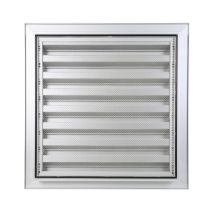 Renson - F1 Rejilla De Pared Anodizado Plata Con Pantalla De Acero Inoxidable - 400 X 400 Mm - 41144