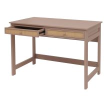 Hhg - Escritorio 440, Escritorio De Oficina Escritorio Para Portátil Mesa De Trabajo, Cajón 78x110x60cm Madera, Topo Claro