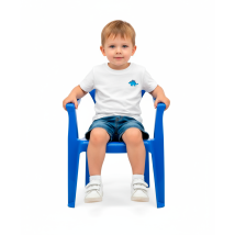 Silla infantil Tipi azul – Plástico de alta calidad – Diseño ergonómico – Apta para exteriores