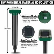 Pacchetto 4 Solar Repellente Ultrasonico, Difesa Esterne Per Giardini, Topi, Talpe, Ratti, Serpenti E Roditori