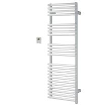 Acova Handtrockner Cala Spa Mixte Weiß 800W/600W – Stahl – Durchmesser 25mm – 4 Anschlüsse 1/2'' – Digitalthermostat
