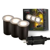 Briloner - Connect To Shine Starterset Tilia Mit 3er Set Led Bodeneinbaustrahler, Ip67