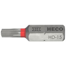 HECO – Bit für HECO-Drive HD-15 – 10 Stück – 25 mm – Stahl – Rot
