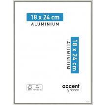 Nickelrahmen 18 x 24 cm grau – Aluminium – 2 mm Mineralglas – Ideal für Fotos und Kunstwerke