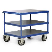 Bako Logistiksysteme Tischwagen R1200 Mit 3 Ladeflächen Und Schiebegriff 1200kg Tragkraft 2000x800mm
