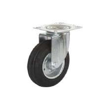Roulette en caoutchouc – Disque en acier – Charge maximale 109 kg – Roue pour matériel d'atelier – TELLURE