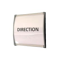 Porte-étiquettes Signy Premium - 105 X 80 Mm - Anodisé Argent Avec Embouts À Clipser - Placardecor Distribution