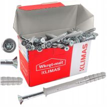 Klimas - Tassello A Collare Conico - Vite A Testa Svasata Pz 6 X 60 - Confezione Da 200 Pz.