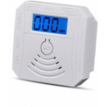 Muff - Gas Detector Combo Carbon Monoxide Smoke Detector Battery Operated Co Smoke Detector With Flash Led Display Screen Audible Alarm Audible 