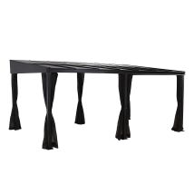 Terrassenüberdachung St. Barthelemy 12x16, Anthrazit, 362 X 483 X 240 Cm (l X B X H), Aluminium - Sojag