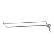 Basics - Gancho Simple De Horquilla, Con Etiquetero, Para Panel Rejilla, Ø3 X 350 Mm