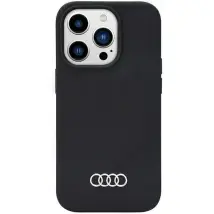 Funda De Silicona Audi Para Iphone 14 Pro Max 6.7, Color Negro/negro, Carcasa Rígida Au-lsrip14pm-q3/d1-bk