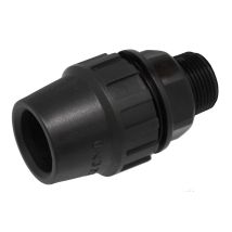 Terminal rosca macho 25mm (3/4") – Polietileno – Conexión segura y confiable – Resistente a la intemperie – Certificación CE