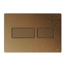 Tece – Piastra di spinta WC in acciaio inossidabile – 220x150x6 mm – Finitura metallica