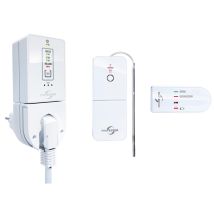 Funk-Abluftsteuerung AS 7030 – DIBt-zugelassen – Reichweite bis zu 50 Meter – 16 Sender koppelfähig – Inklusive Thermo-Sender und Mini-Sender