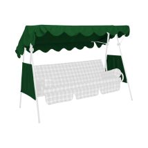 Tetto Del Dondolo 200 X 120 Cm Qualità Polietilene Con 2 Parte Laterale Verde - Angerer