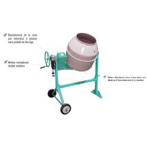 Betonmischer Syntesi Imer S160 Elektrisch Stahltank 160 Liter Mischen 1 Sack 25kg 01015620