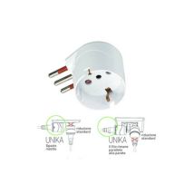 Rosi 78029 Adattatore 90 Schuko 16a 2p+t