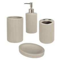 Accessoires de salle de bain en céramique – Ensemble de 4 pièces – Matières, Largeur – Bathroom Solutions