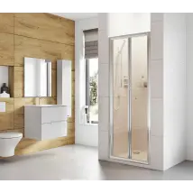 Roman Showering - Roman Haven 6 Bi-fold Shower Door With Optional Side Panel Chrome, 900-without Side Panel