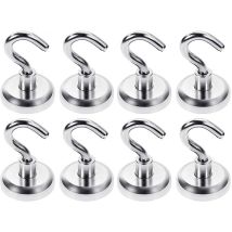 Ganci Magnetici, Potente Magnete Al Neodimio, Forza Di Trazione Di 18 Kg, Per Accessori Da Cucina, 25 Mm, Confezione Da 8