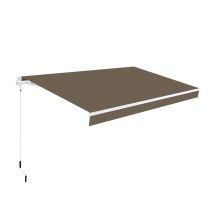 Manuelle Gelenkarmmarkise 4x2,5m Taupe Polyester – Uv-sonnenschutz-plane – Aluminium-struktur